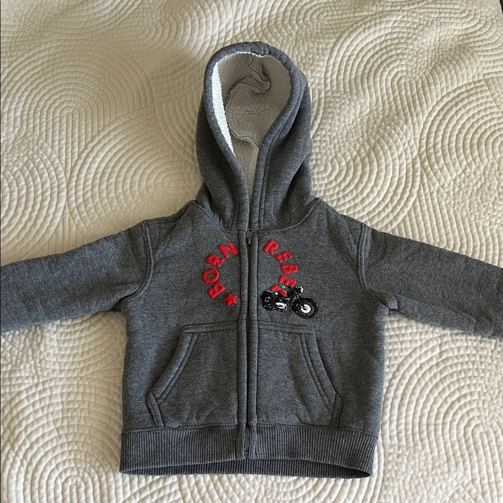 Wonderkids Charcoal Hoodie with Red Motif